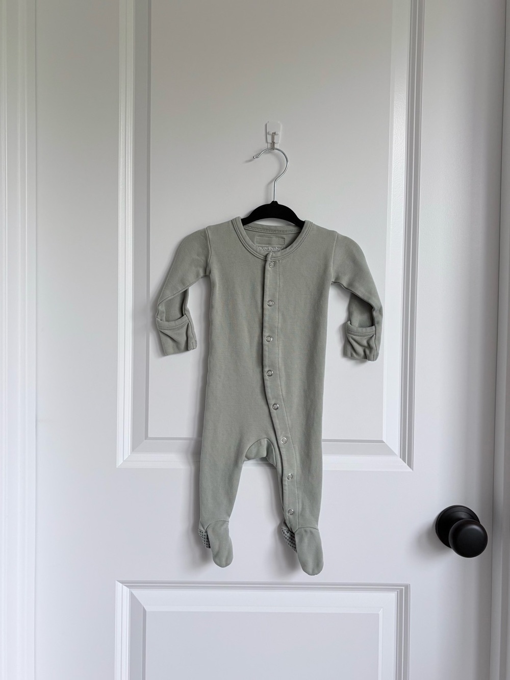 💚L’ovedbaby Seafoam Organic Snap Footie